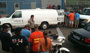 July 11 2011 One hundred ILWU longshore workers arrested at EGT. Jennifer Sargent Photo.