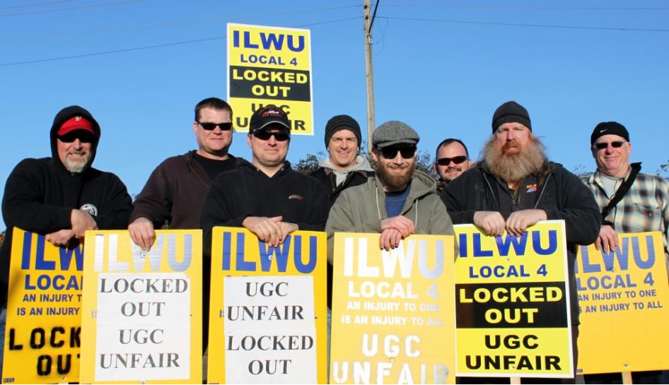 ILWU Local 4 workers locked out by Mitsui-United Grain Corp. since Feb. 27 2013